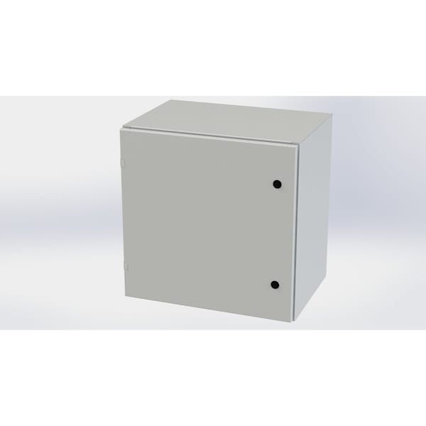 1/4 Turn Latch Electrical Enclosures, 24 in H, 16 in D, 24 in W, NEMA 3R, 4, 12, 13, Carbon Steel